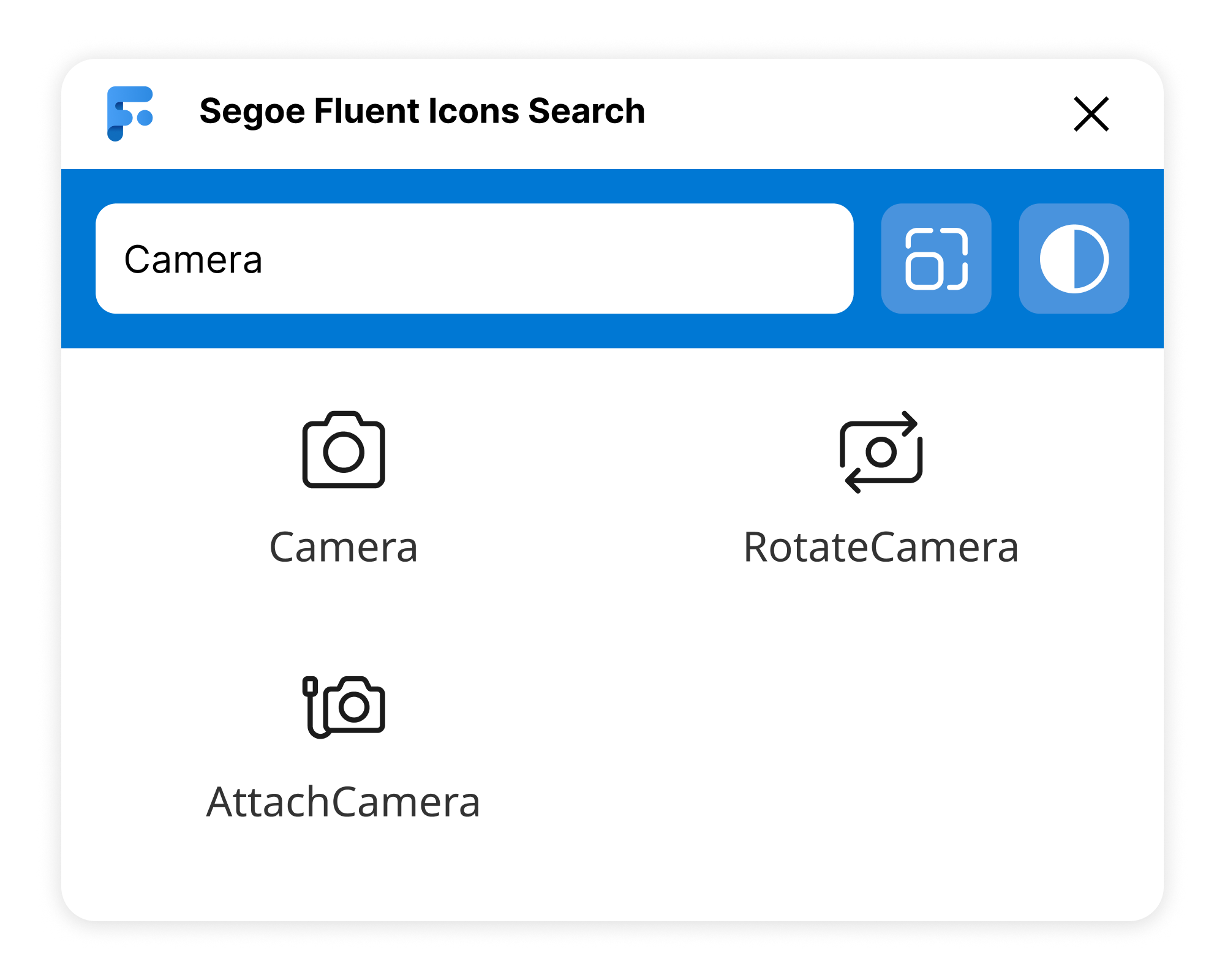 Segoe Fluent Icons Search